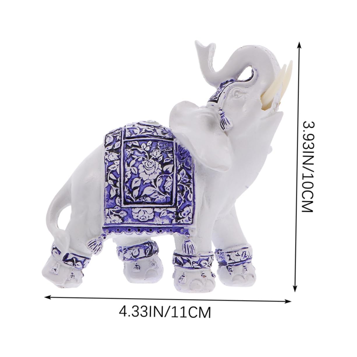 Alipis 2 Juegos Elefante De Porcelana Azul Y Estatuilla De Animales En Miniatura Escritorio De Elefante Adorno De Rana Estatua De Elefante Única Decoración De Resina 2 Piezas*2