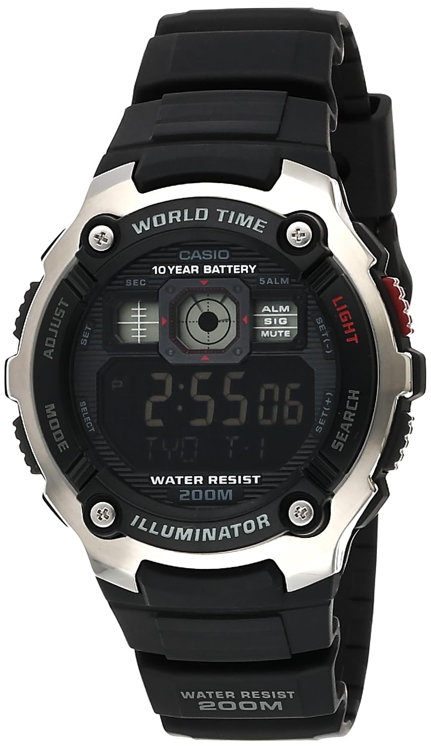 Casio Mens Quartz Watch Black/Black/Grey