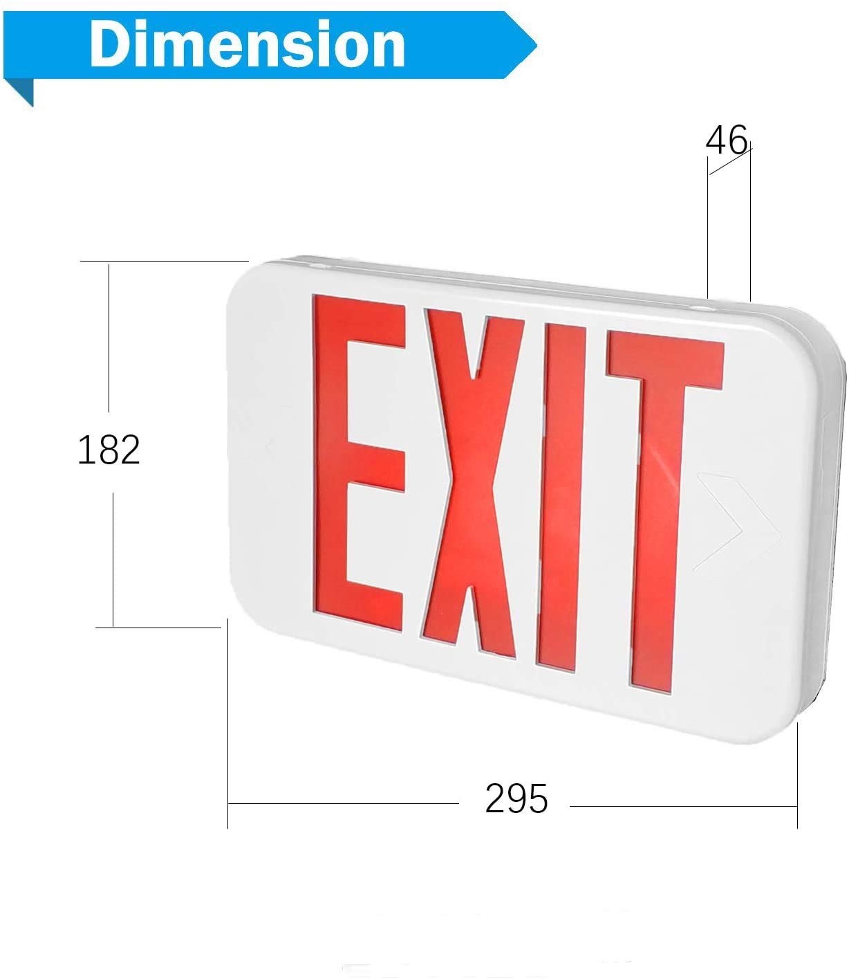 Amazon.com: EXITLUX LED EXIT 燈組合出口標誌商用緊急照明燈具,附備用