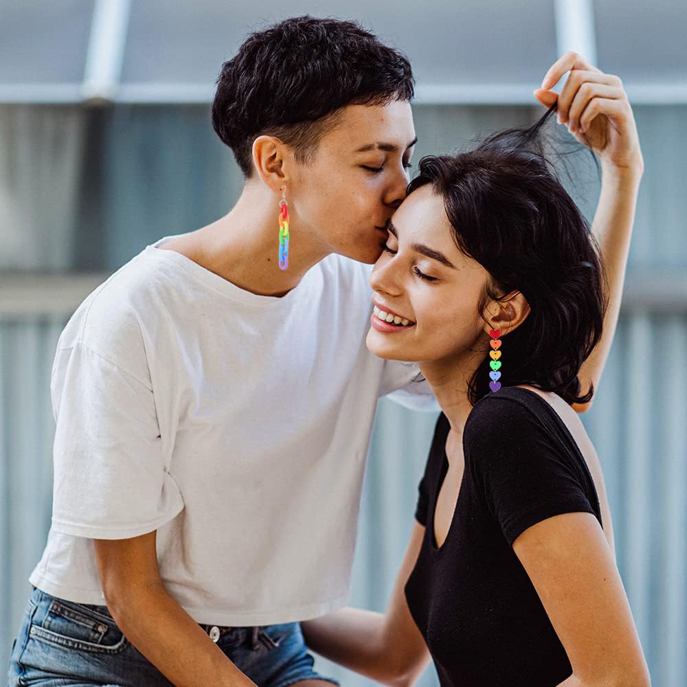 6Paia Orecchini Arcobaleno Orgoglio Pendenti Orecchini LGBT Pride Arcobaleno Orecchini Arcobaleno Pride Set Orecchini Lesbiche Gay LGBTQ Accessori Gioielli Regali LGBTQ