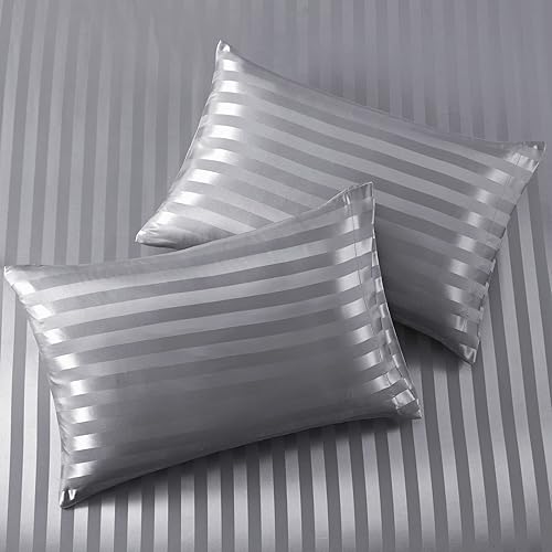 Miniatura 45 de SiinvdaBZX - Juego de sábanas de satén de tamaño individual, 3 piezas ultra sedosas, suaves, de satén verde salvia con bolsillo profundo, 1 sábana