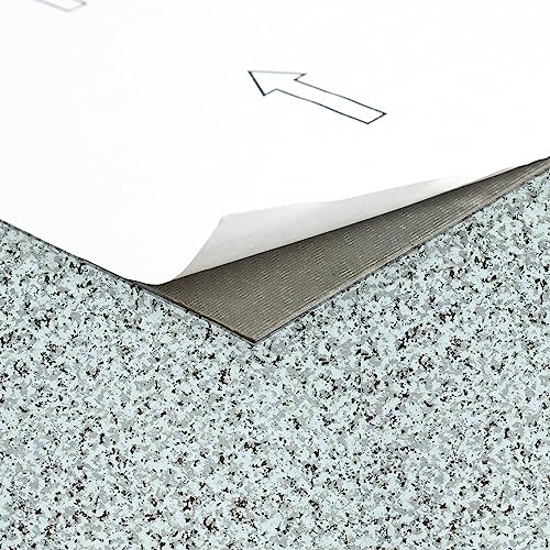 Image of Nexus Self Adhesive 12-Inch Vinyl Floor Tiles, 20 Tiles - 12'' x 12'', Mineral Speckle - Peel & Stick, DIY Flooring for Kitchen, Dining Room, Bedrooms & Bathrooms by Achim Home Decor, Grey