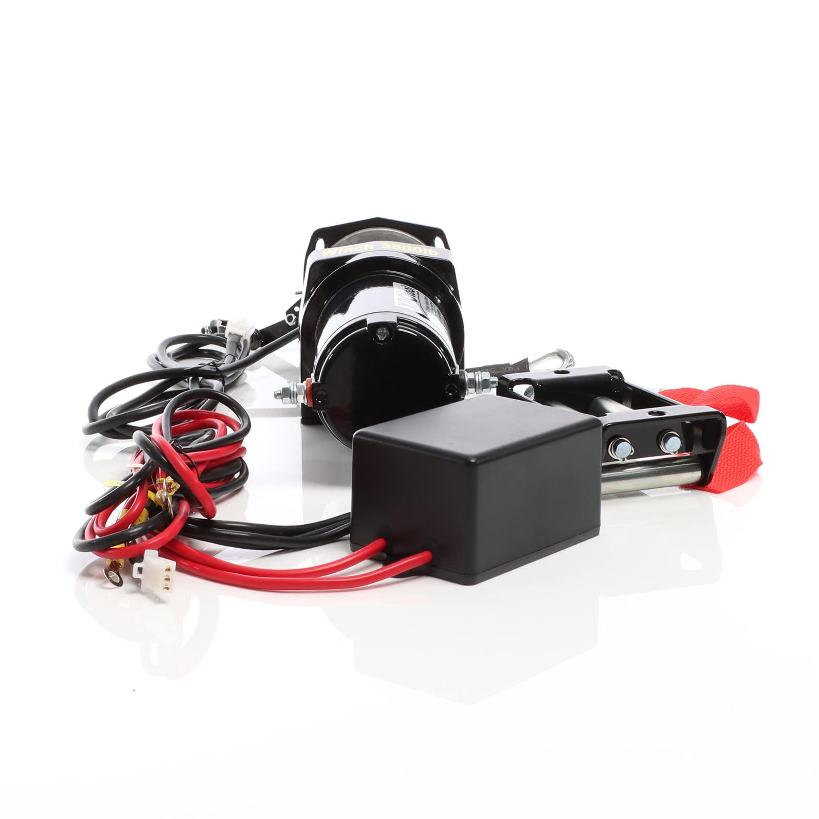 XPOtool Elektrische Seilwinde 1587kg 12V, Seilzug mit 10,5m Stahlseil, 1,5PS Motorwinde für Offroad, Hebezug für Fahrzeuge, Anhänger und Boote