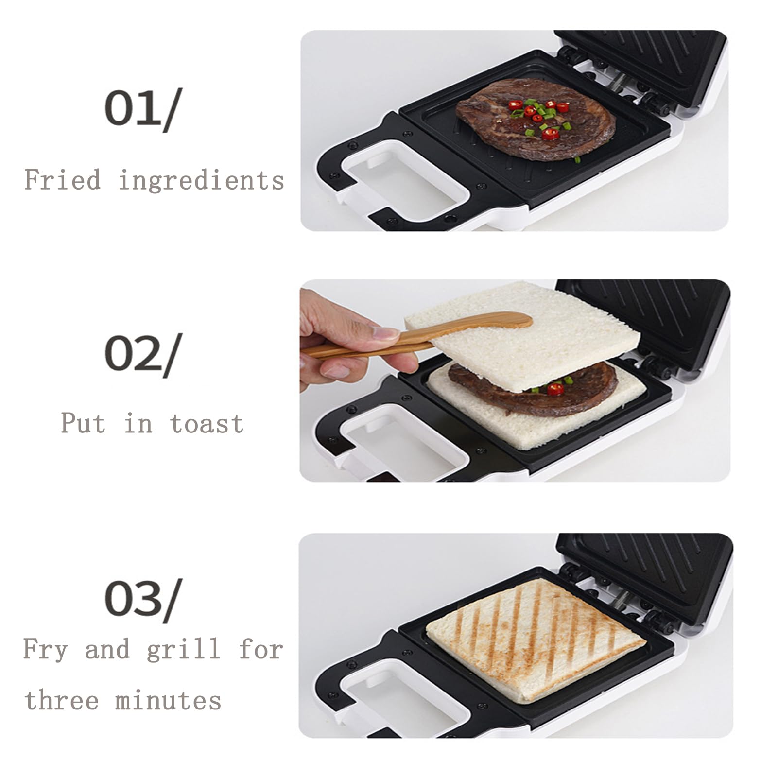 Grill Panini Sandwich Maker Portable - Appareil à Panini Et Sandwichs Chauffé | 600W | Antiadhésif | Adaptateur UE Inclus | Vert Cuisson Antiadhésive 600W