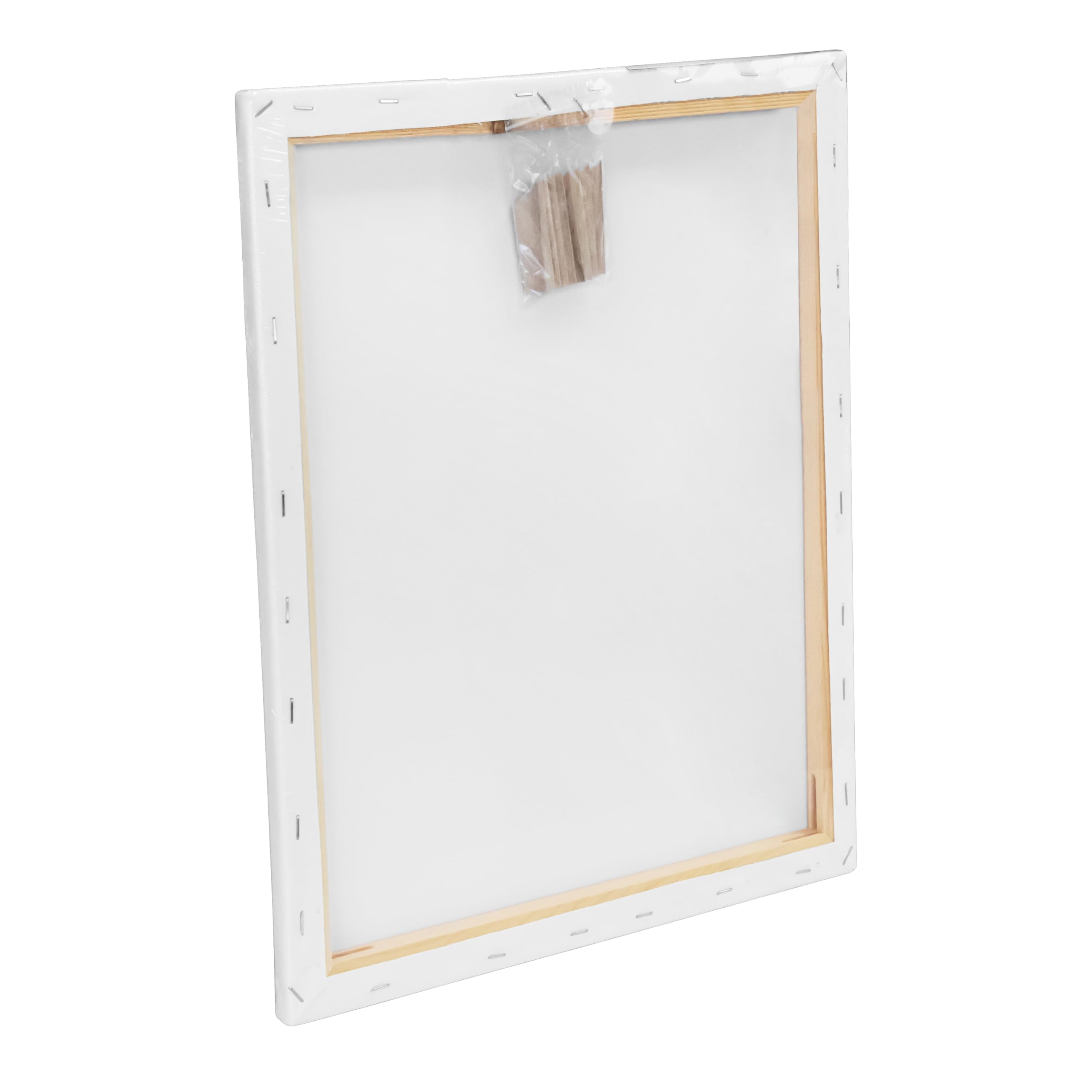 Idena 90953 - Tela bianca su telaio in legno, 100% cotone, 5 pezzi, circa 30 x 40 cm, grammatura 380 g/m², per colori ad olio e acrilici