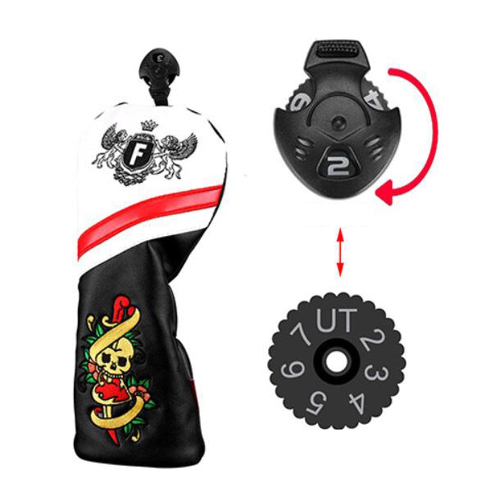 4 Fundas de Golf de PU Antideslizantes, Fundas de Viaje Antiarañazos para La Cabeza del Palo, Golfistas.