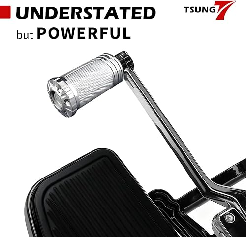 Vista 2 de TSUNG Palanca de cambios para motocicleta, palancas de palanca de cambios negra/cromada CNC compatibles con Harley Davidson Sportster Touring