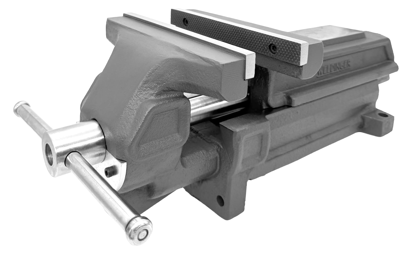 WELDINGER professional Schraubstock 200 mm unzerbrechlich leichtgängig feste Basis Rohrspannbacken