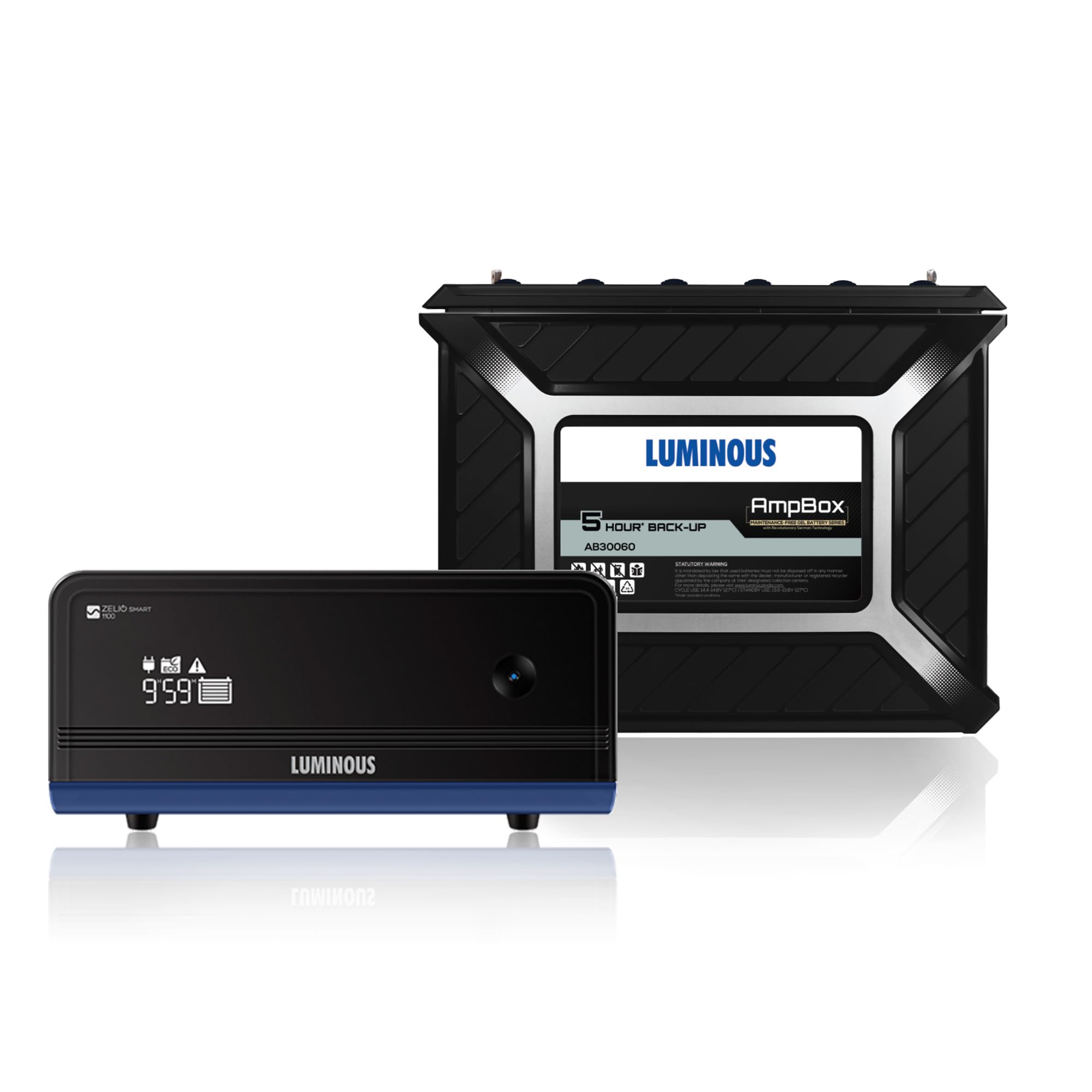 Zelio 1100+AMP Box AB30060 Combo - 900VA/12V Pure Sine Wave Inverter & Gel Battery Combo | 5hr Backup | Maintenance-Free | Eco-Friendly | 60 Months Warranty-picture-19