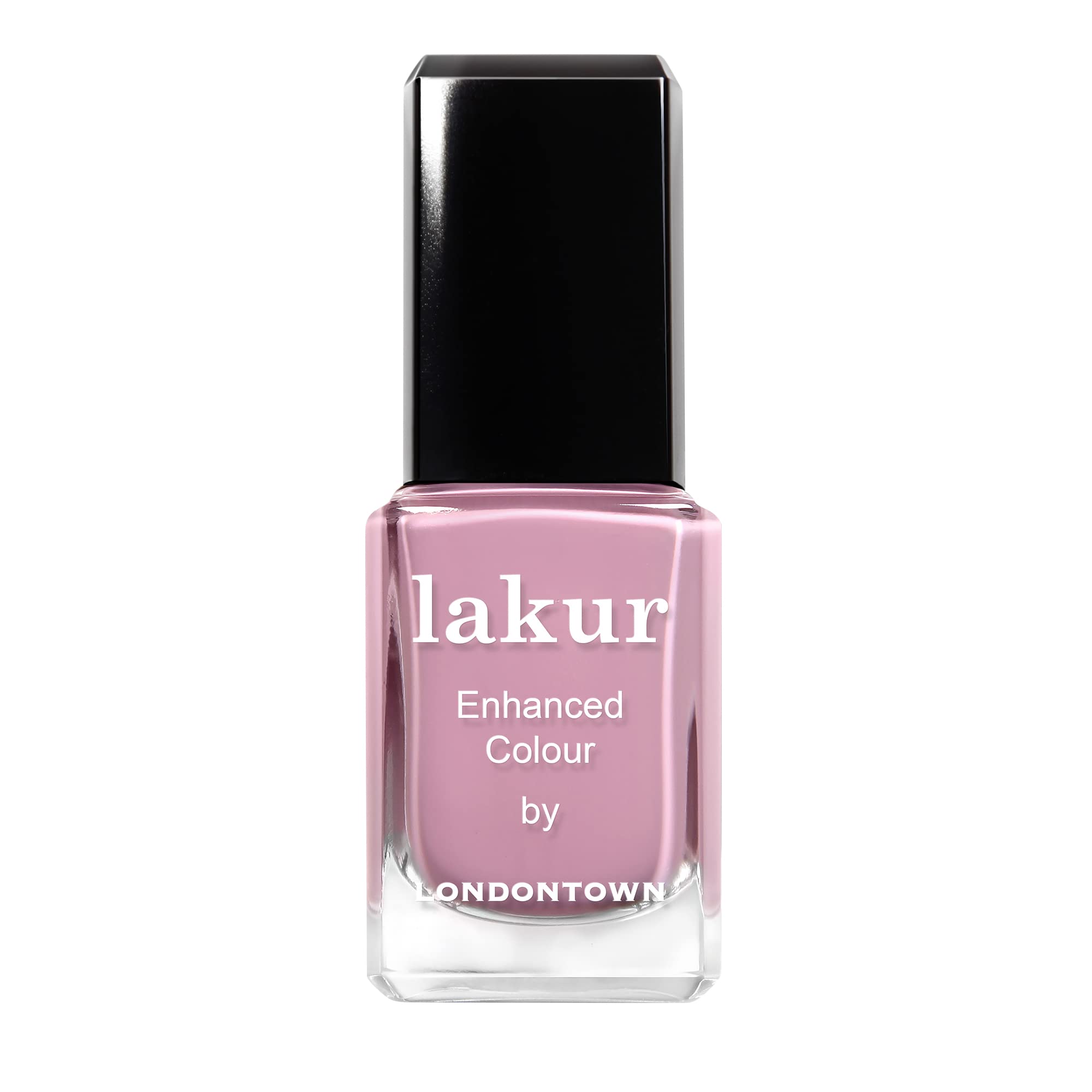 LONDONTOWN lakur Nail Polish - Chip-Resistant Non-Toxic Conditions Hydrates Nails Glossy Mauve Plush 40 fl oz