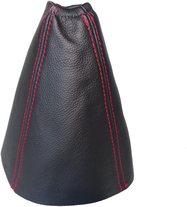 Ltd Shift Boot Compatible with Ford Mondeo MK3 FL Leather Red Stitching