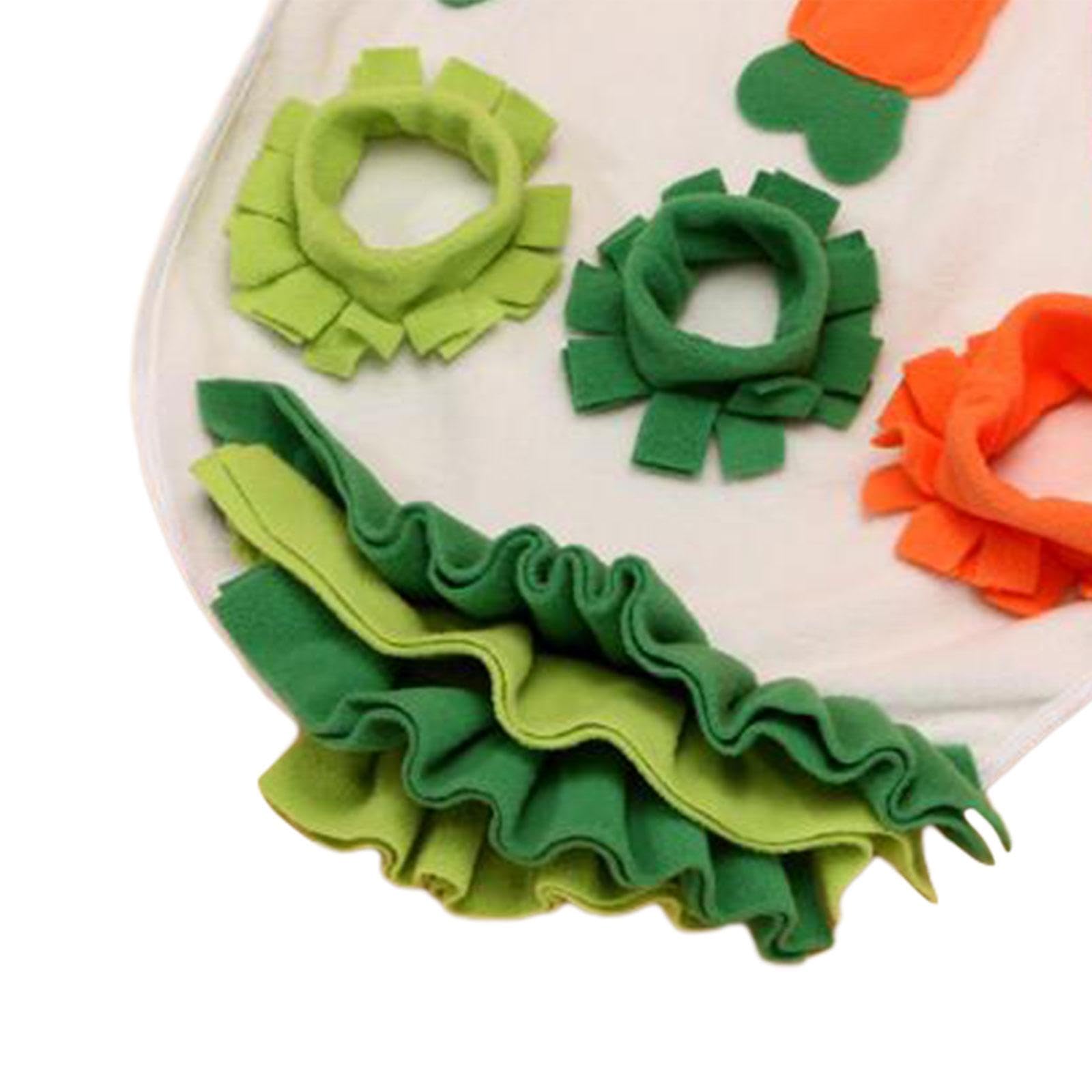 Guinea Pig Futtermatte Kaninchen Schnüffelmatte Kleines Tier Spielpolster Futterspender mit Bunten Mustern Und Rutschfestem Boden für Haustierunterhal, Oval