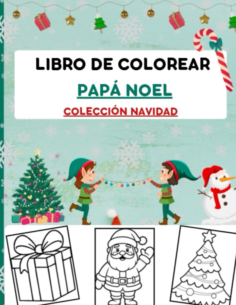 Libro de Colorear Papá Noel: Colección Navidad