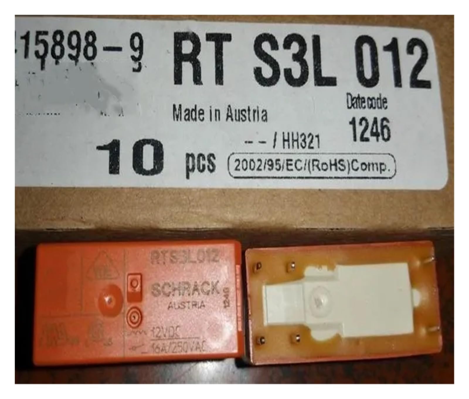 Relé RTS3L012 de 16A con alta capacidad de conmutación estable 3