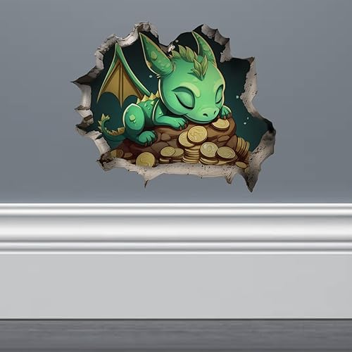 Miniatura 7 de Pegatina de libro de lectura de pared con agujero de ratón en la pared, divertido agujero en la pared, broma 3D, calcomanías de vinilo para