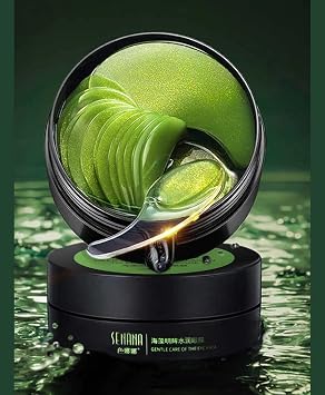Senana MarinaUnder Eye Masks, Eye Lines And Moisturizing Eye Patches, Moisturizing, Nourishing, Improving Eye Bags, Dark Eye Circles, Under Eye Gel Pads with Collagen Hyaluronic Acid 60 Pieces Deep Seaweed Collagen
