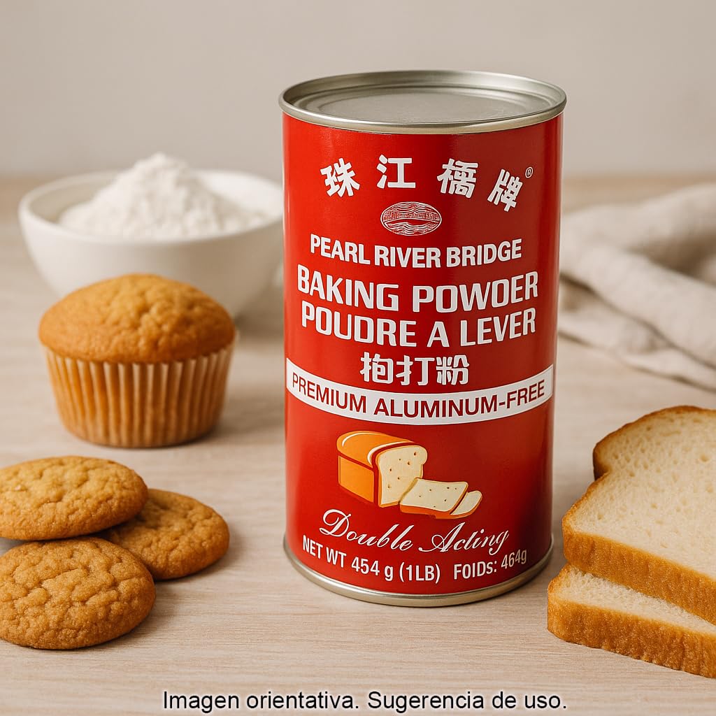 Levadura química en polvo doble acción 454 g para repostería y masas rápidas, impulsor para bizcochos, magdalenas, muffins, tortitas y rebozados más ligeros