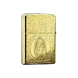 Étui pour briquet compatible Zipo en laiton, design Dieu de la fortune...