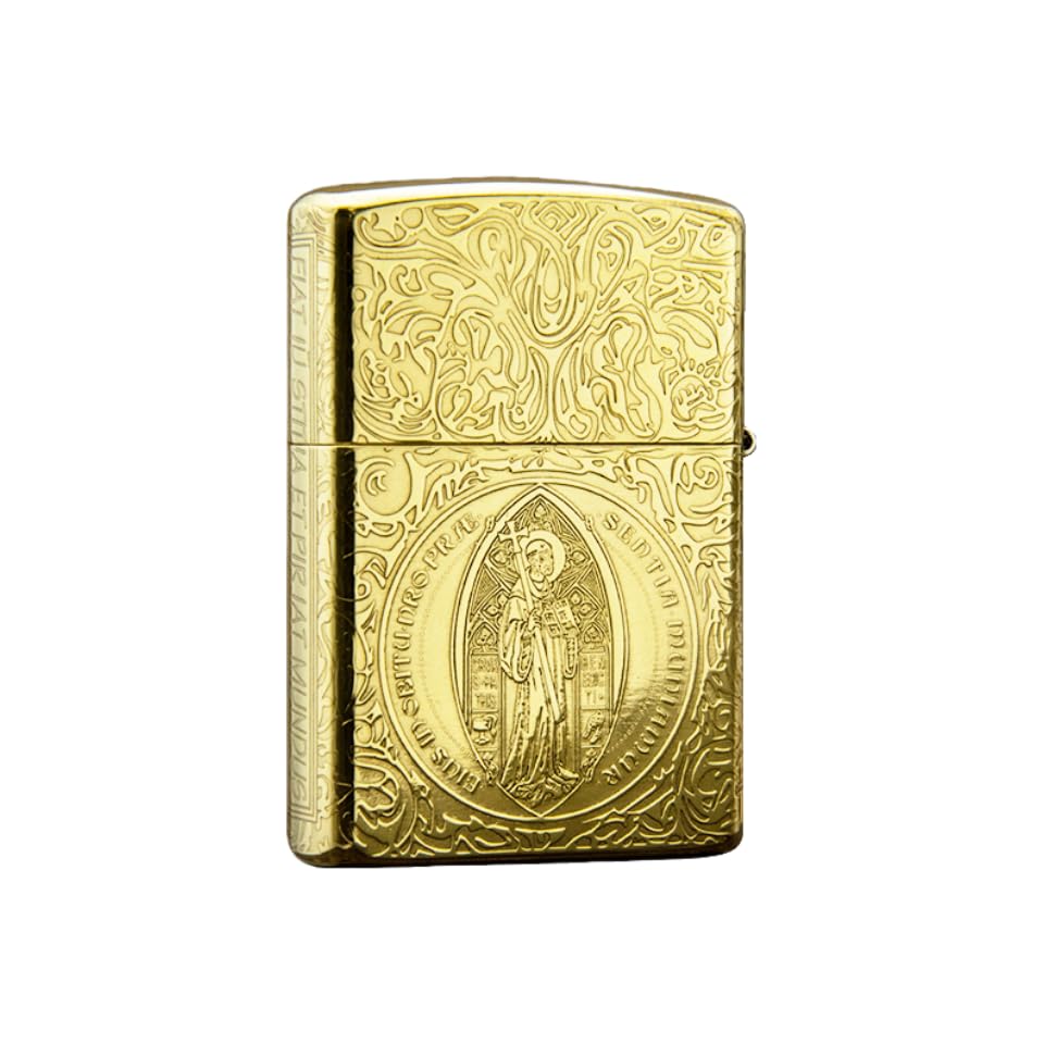 Funda de encendedor de gran resistencia contra golpes con grabado del Dios de la Fortuna