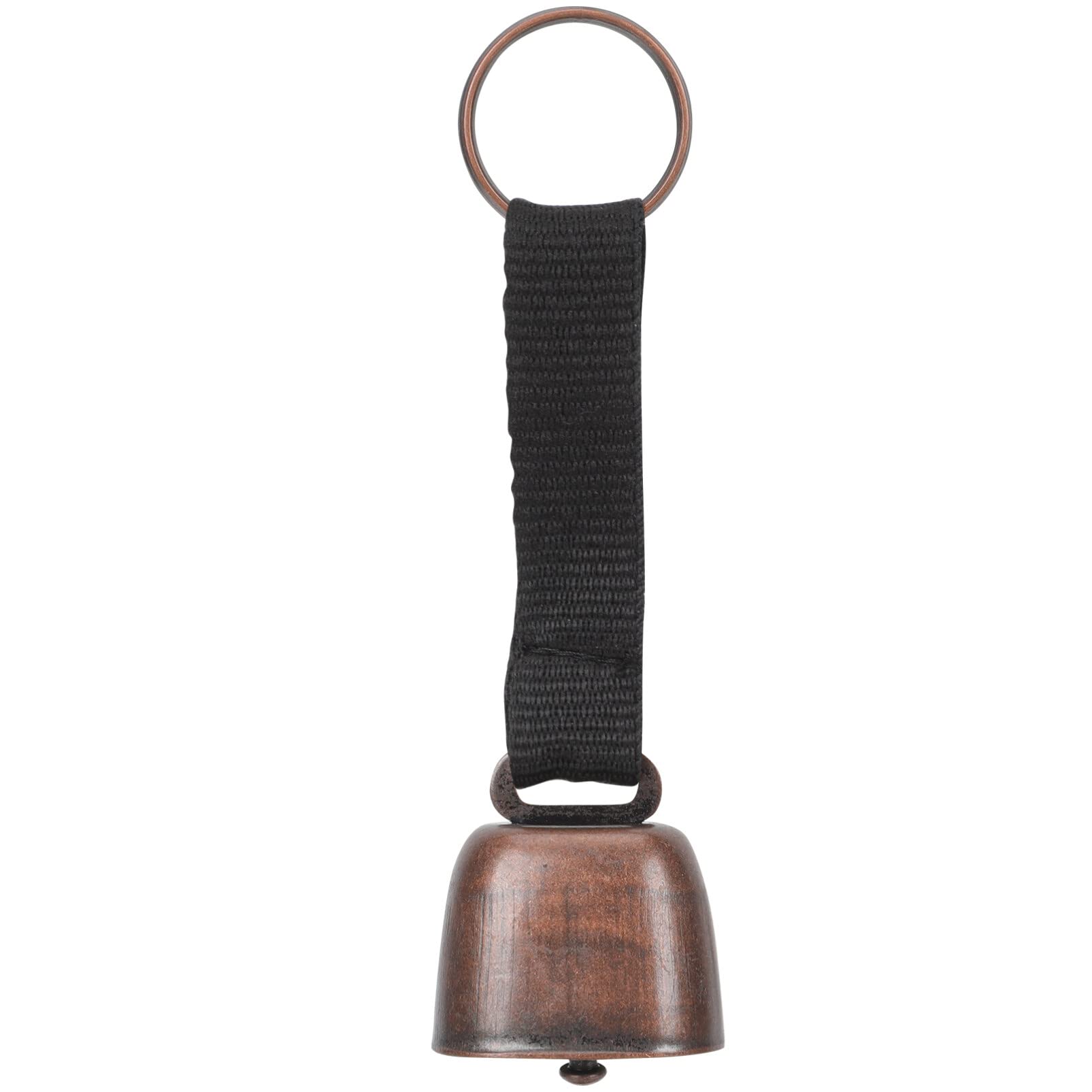 POPETPOP Bear Bells for Hiking: Bear Warning Bell Hiking Bell Outdoor Hanging Bell for Hiking Camping Climbing Biking, 12x3.5cm, black, 1359434J0JE