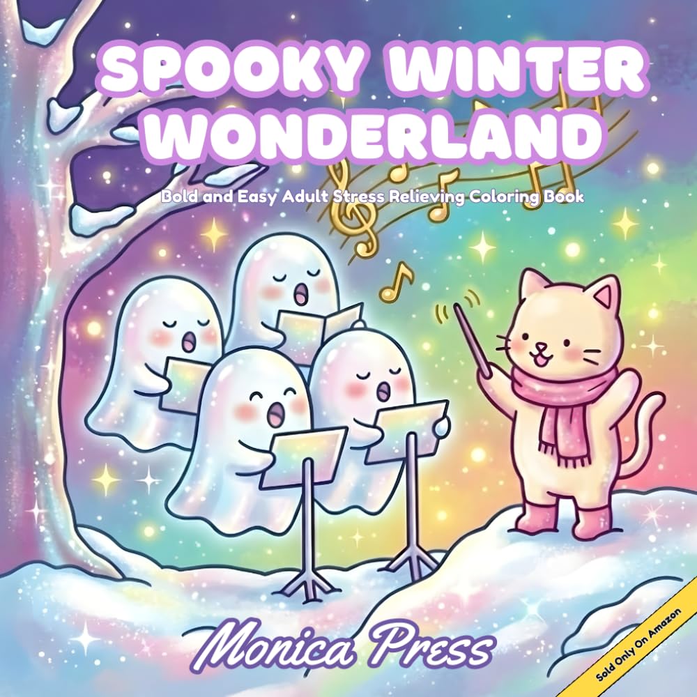 Spooky Winter Wonderland: Bold and Easy Coloring Book