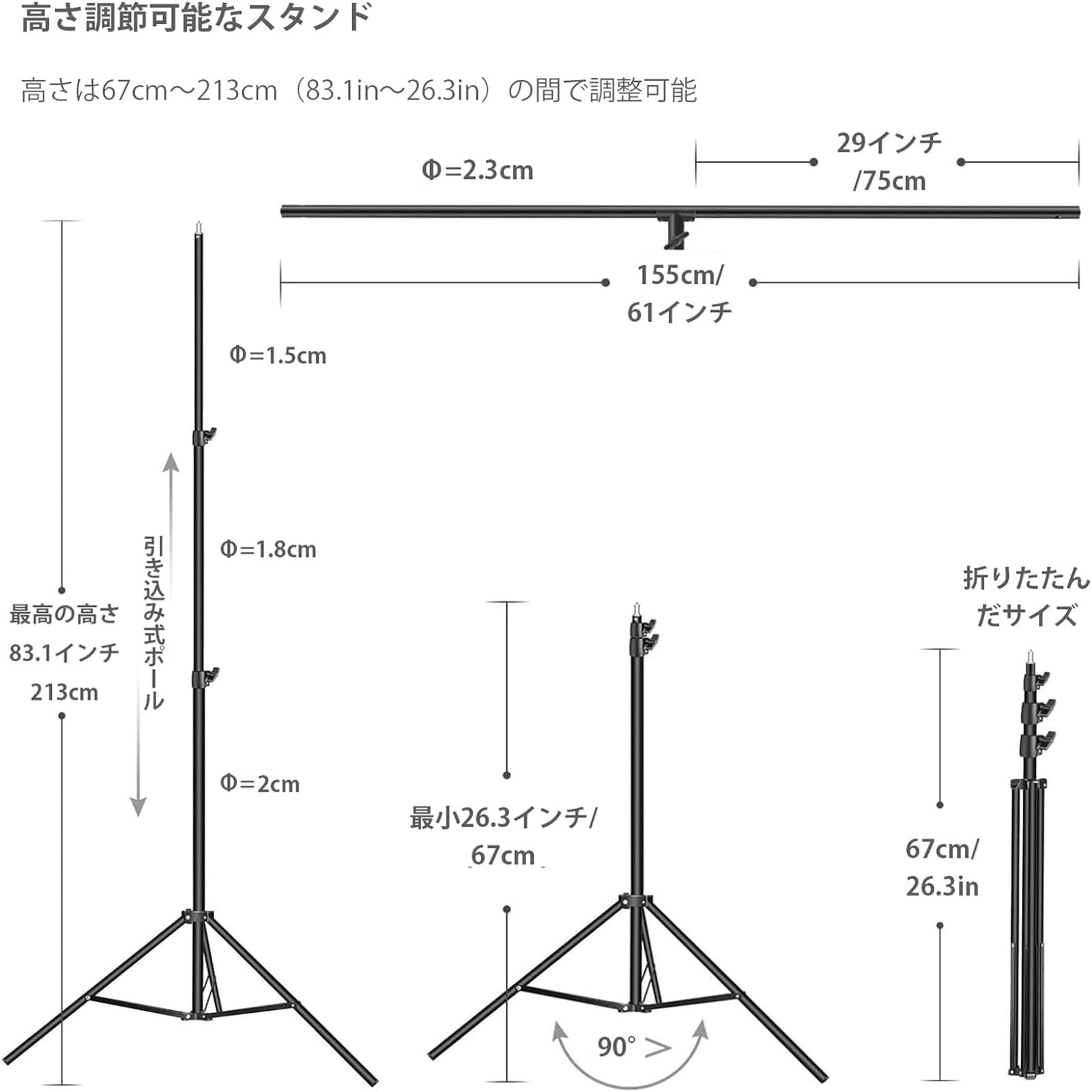 Amazon.co.jp: グリーンバック T字型 150 x 200cm グリーンスクリーン 