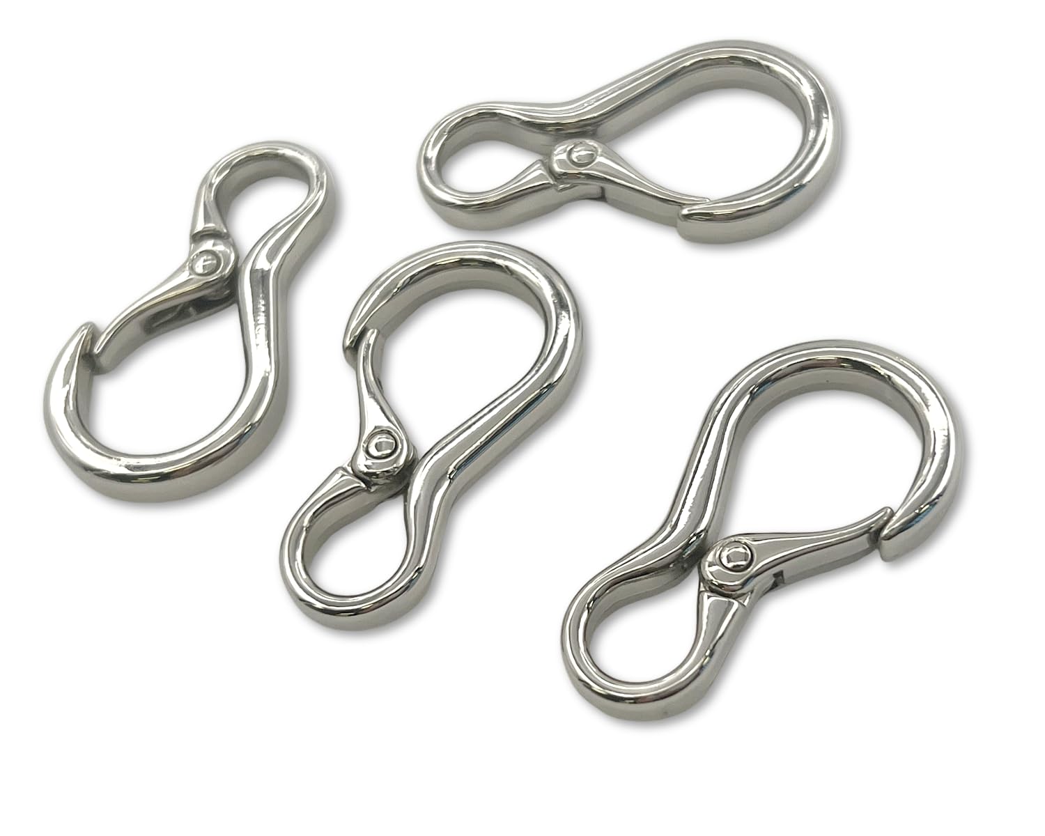 Amazon.co.jp: 2[キ840] 4個入 カラビナ キーホルダー 全長40mm 8の字