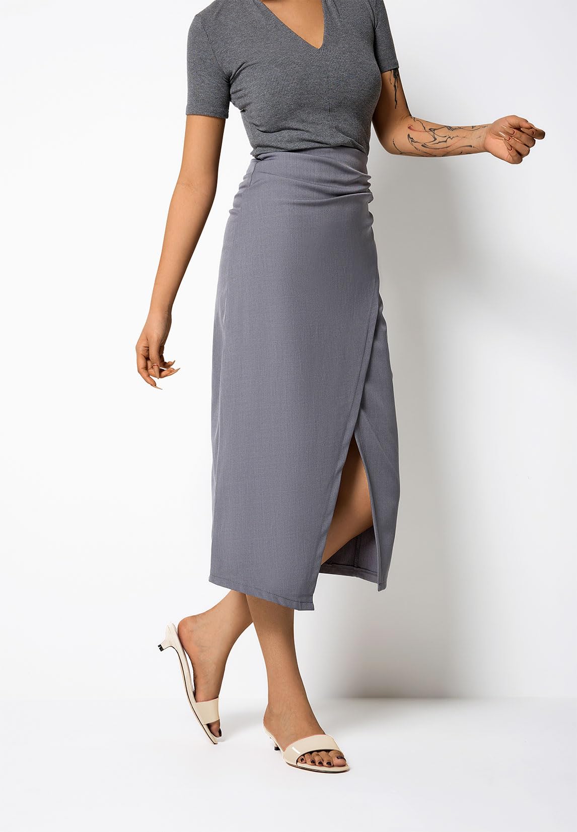 Castamere Donna Basso Gattini Tacco Heel Aperte sulla Punta Ciabatte Moda Scarpe Casual Dress Ballo Sandali 3.5 CM Heels