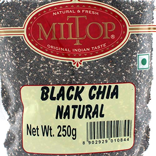 Image of Miltop Chia Seeds 250g - Seeds For Eating | Rich in Omega -3 & Fibre | Healthy Snacks for Weight loss management | Export Quality