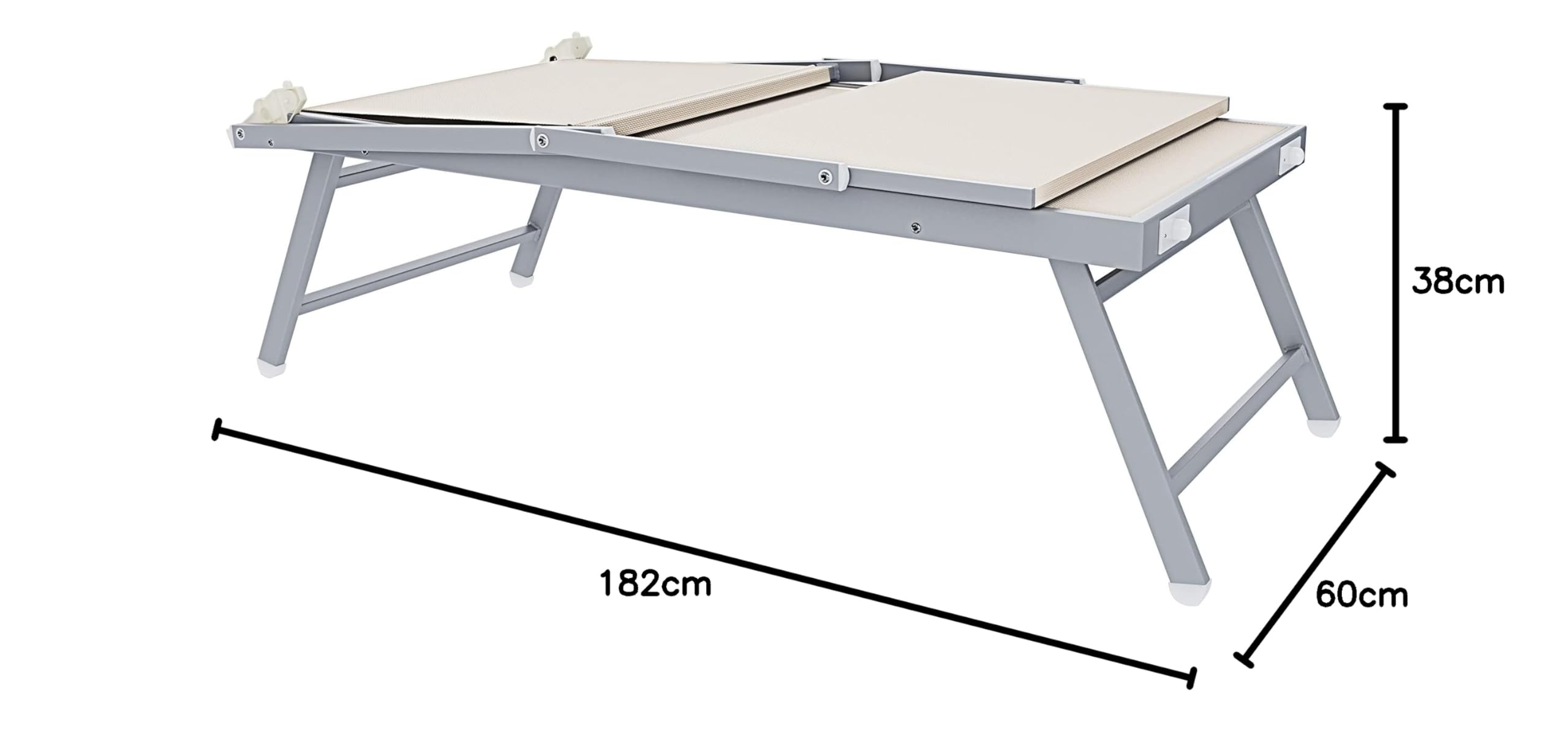 Arreditaly Lettini Prendisole Pieghevole Professionale Alluminio Tessuto Textilene 720 gr/m² Tettuccio Orientabile Parasole Sdraio Prendi Sole Mare Spiaggia Piscina 182 x 60 x 38 cm (2, Beige)