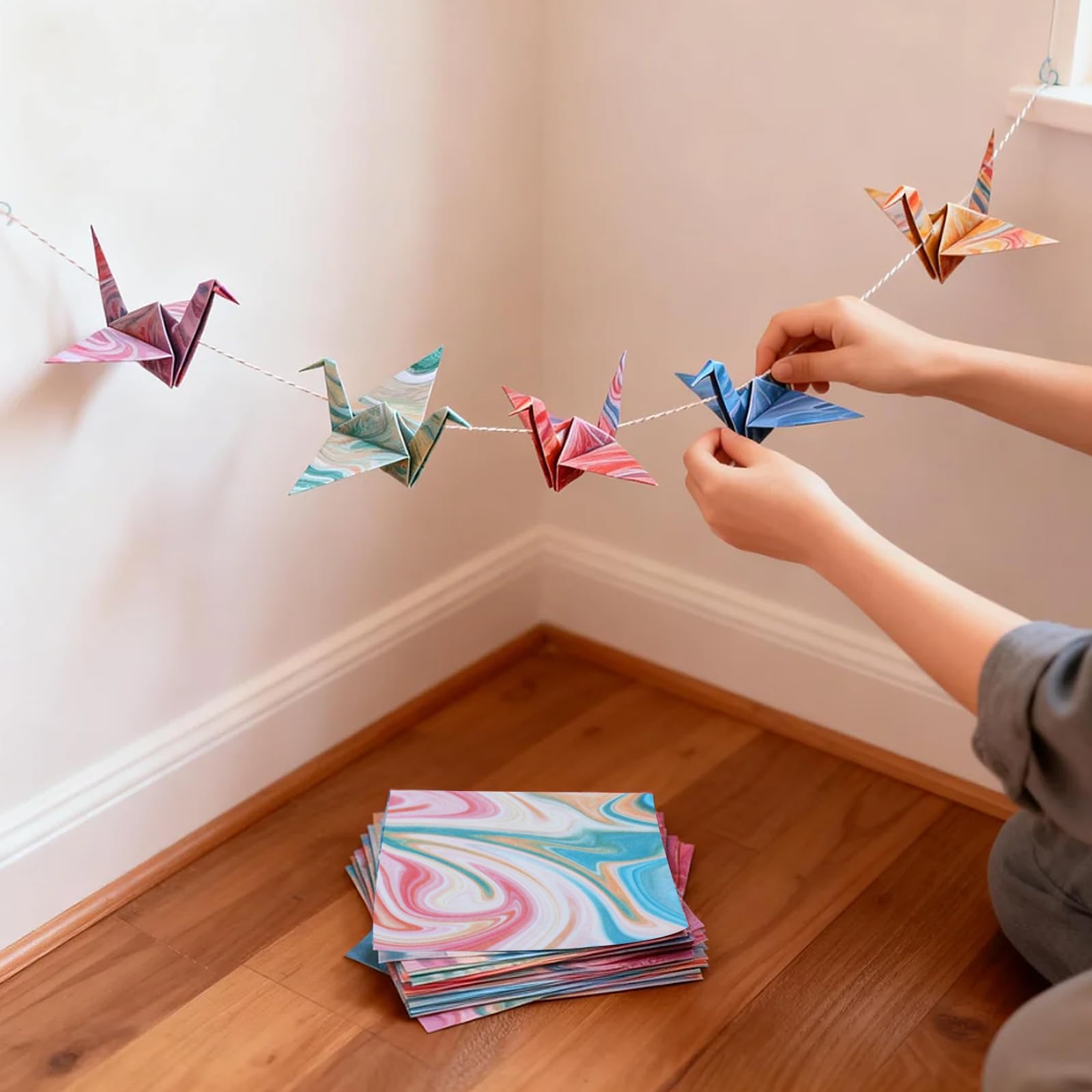 Papel Origami Degradado Doble Cara 400 Hojas 9,5x9,5 cm para Manualidades