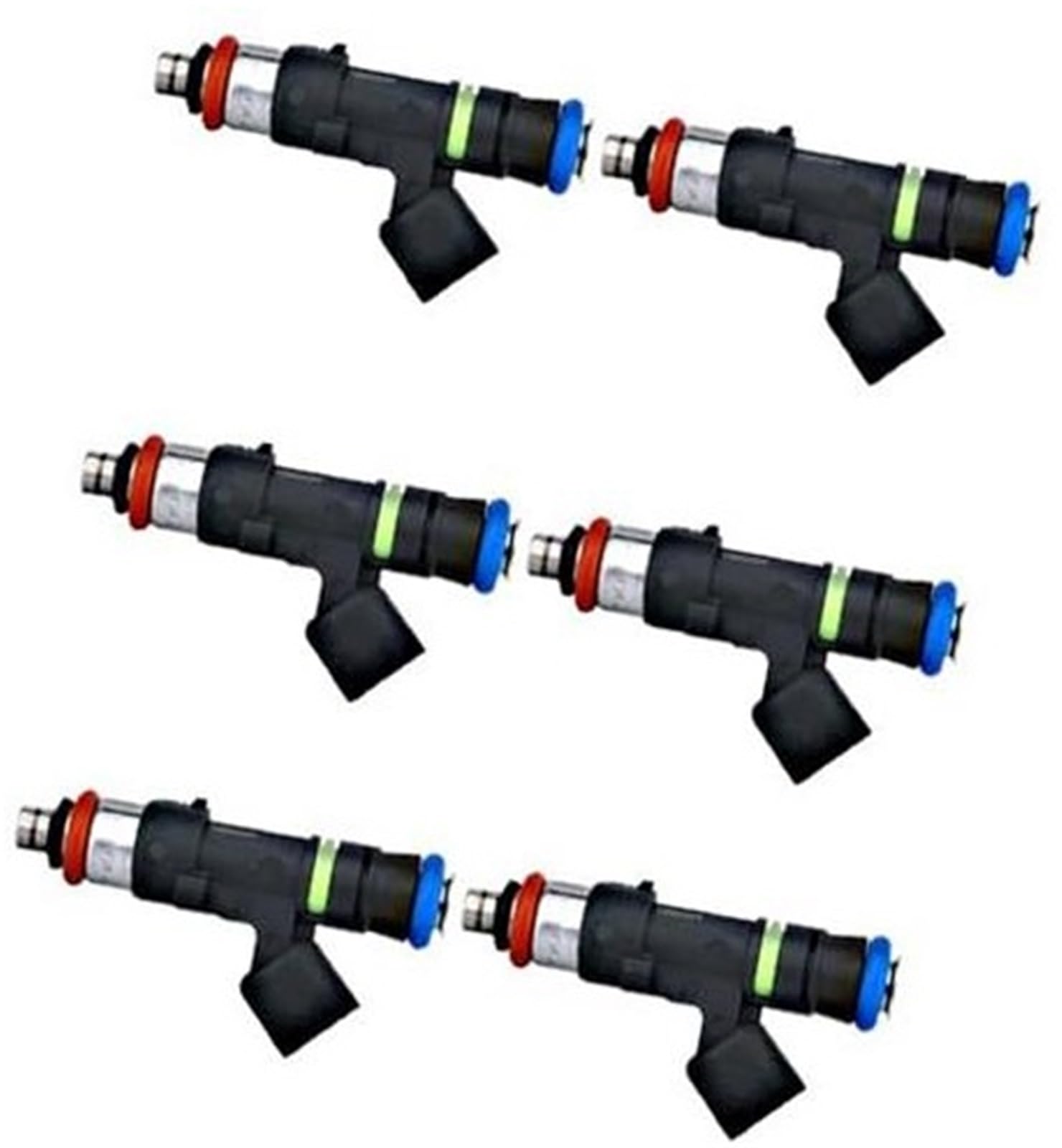 6 pièces buse d'injecteur d'essence de Carburant 0280158154 12602223 injecteur de Voiture, for Buick, for Enclave 3,6l V6 2008 injecteur de Carburant