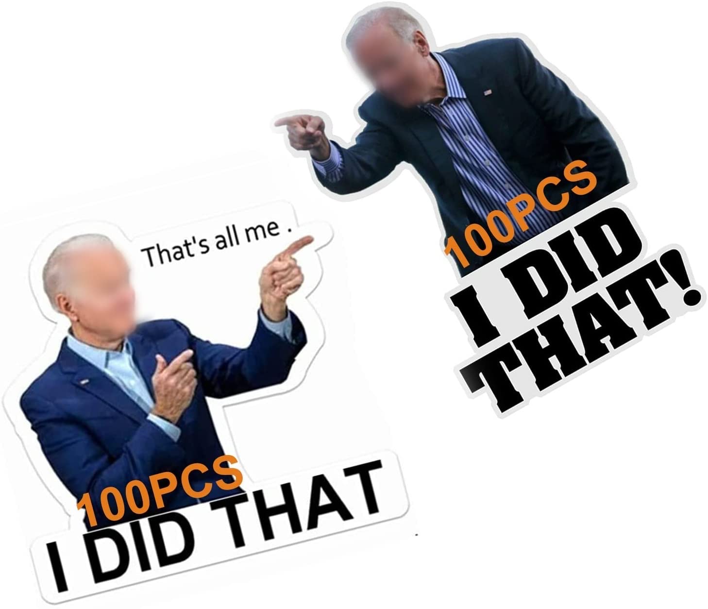 200pcs Funny Sticker- I DID That! That's All Me I Did That, Humor Funny Sticker Pointed to Your Left and Right