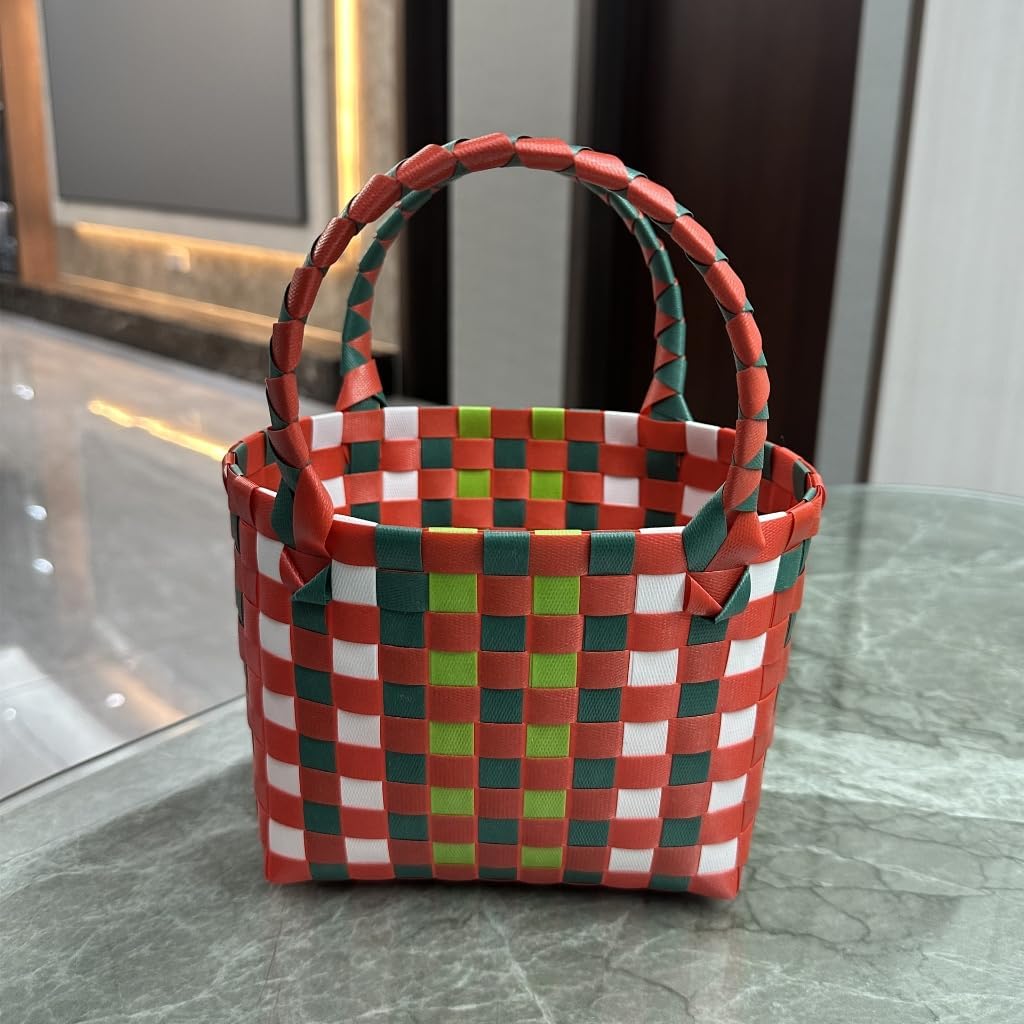 Portable Childrens Craft Storage Box Reusable Holiday Decoration Square Basket