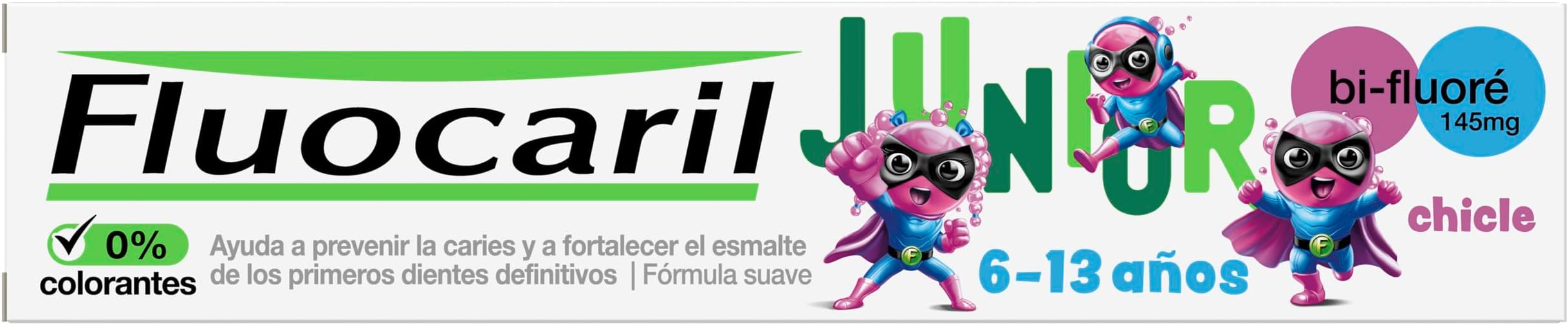 Fluocaril Junior Toothpaste 6-12 Years-Old 75ml - Bubble Gel