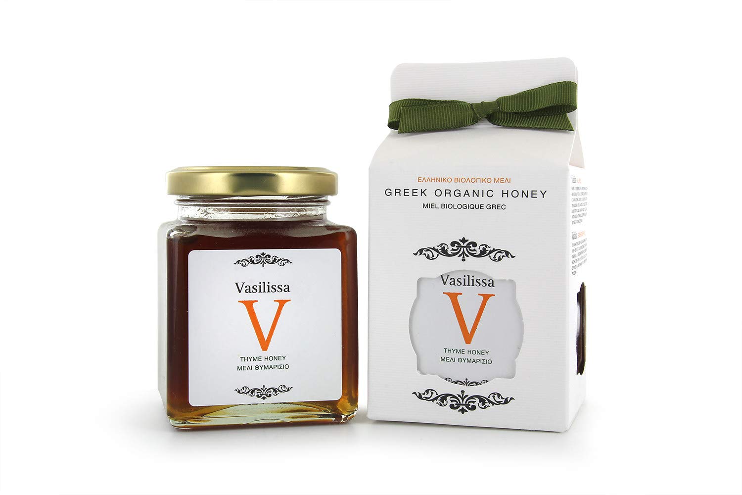 Award Winning Organic Greek Honey - Vasilissa Greek Organic Thyme Honey - 8.81 oz