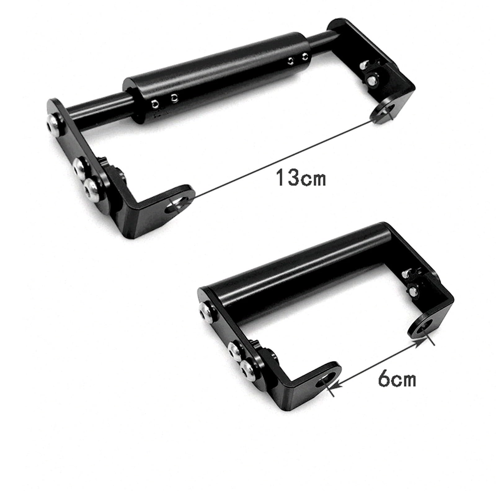 ESPYN Support Telephone Velo Moto Support De Navigation GPS pour Téléphone Portable De 22 Mm Barre D'extension Universelle pour Motos Tout-Terrain De Petite Cylindrée(Le Noir)