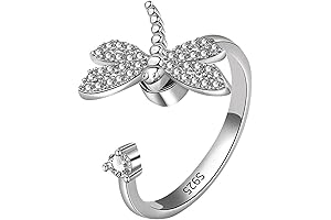 925 Sterling Silver Anti-Anxiety Dragonfly Ring