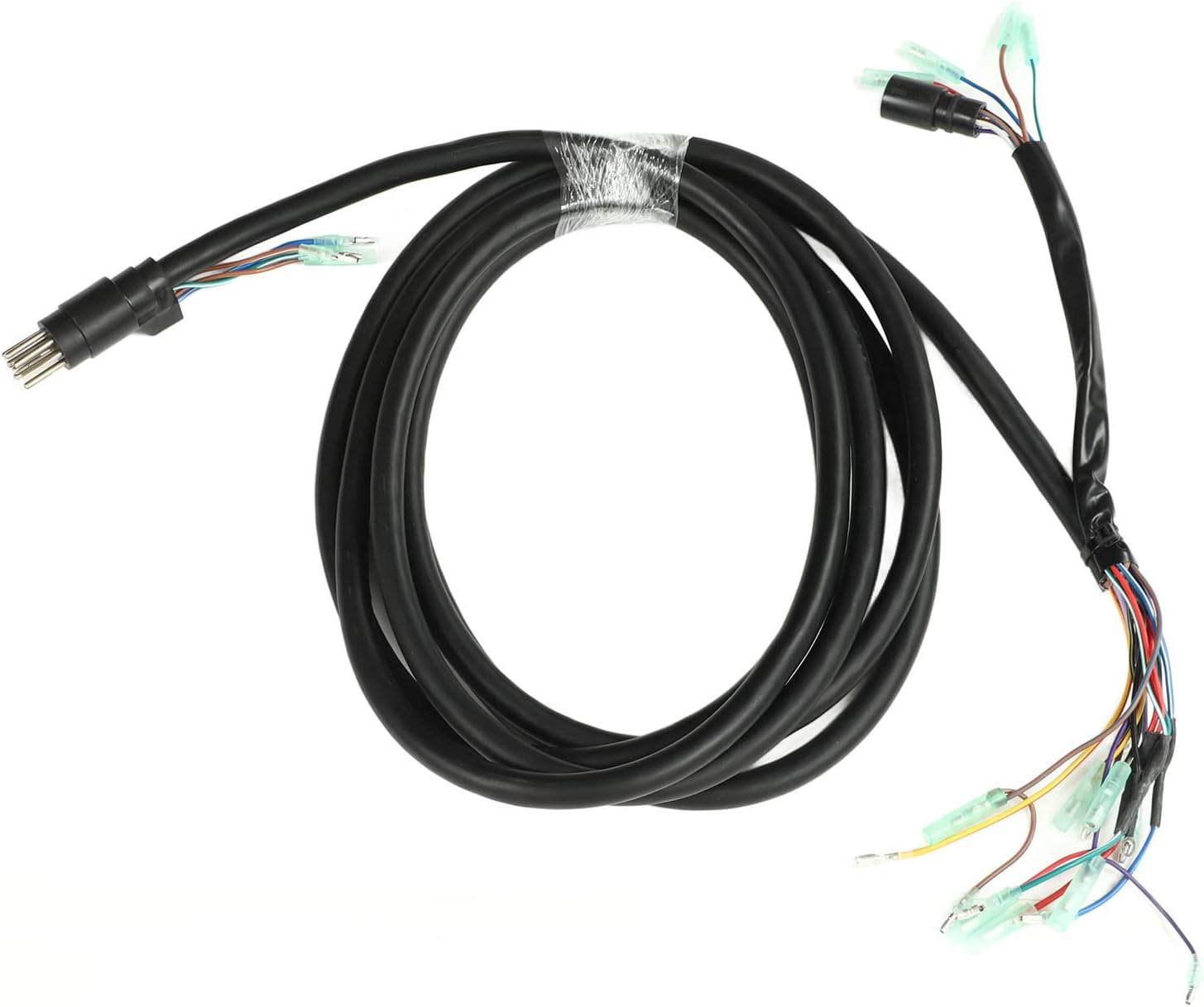 船外機コントロールボックスメインハーネスケーブル、リモートコントロールボックス用8ピン交換品、15フィートPVCシース配線ハーネス、