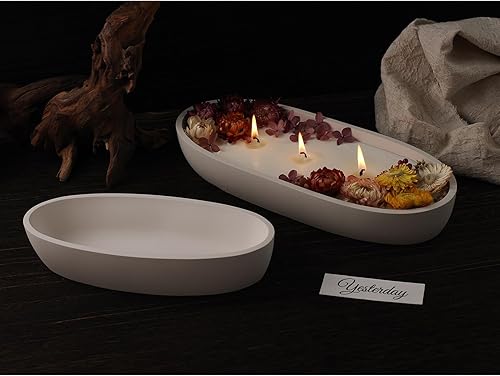 Miniatura 5 de Bandeja de almacenamiento en forma de barcos simples Molde de silicona Soporte de vela DIY Moldes de resina epoxi Artesanías Posavasos Placa Molde