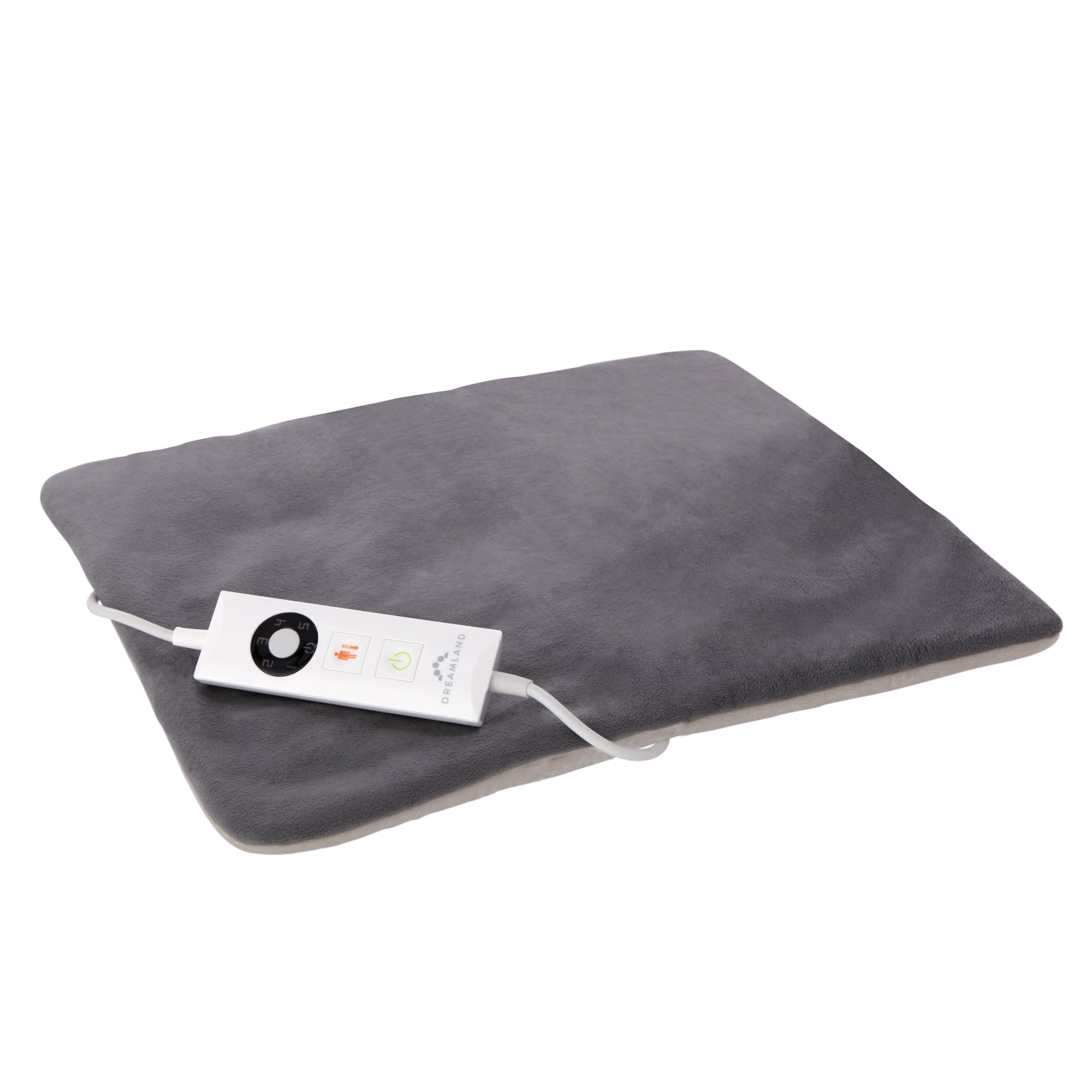 Dreamland Revive Me - Almohadilla térmica multiusos con peso, gris, calentamiento rápido, temperatura ajustable en 3 horas, apagado automático de seguridad, lavable a máquina, ideal para dolor de