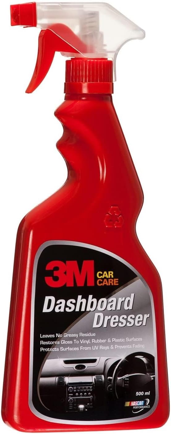 3M Car Dashboard Dresser (500 ml) | Restores Gloss and Shine on Dashboard and Other Plastic Parts | Protection from UV Rays and Fading