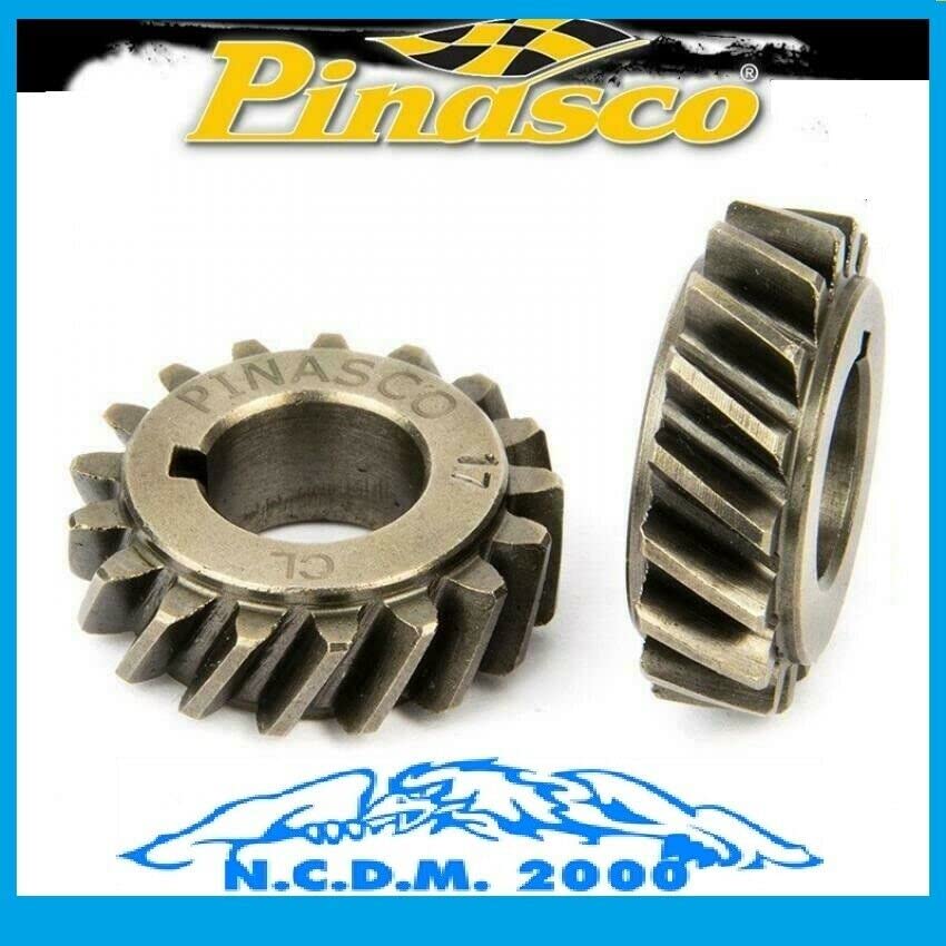 PIGNONE PINASCO ART. 25270941 PER CORONA ORIGINALE PIGNONE 17 DENTI PER CAMPANA FRIZIONE ORIGINALE 68 DENTI Si monta in pochi minuti, senza alcuna modifica sulla campana originale. E’ sufficiente rimuovere lo sportello di accesso alla frizione e sostituire l’ingranaggio senza smontare la campana frizione. Aumenta la velocità massima di circa 10 km/h. Elaborazione Turismo.
