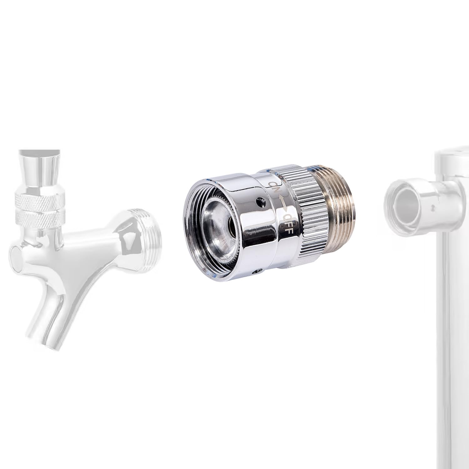Beer Faucet Flow Control Adapter US Beer Tap Liquid and Foam Control Valve for Craft Beer Dispensing Homebrew Kit