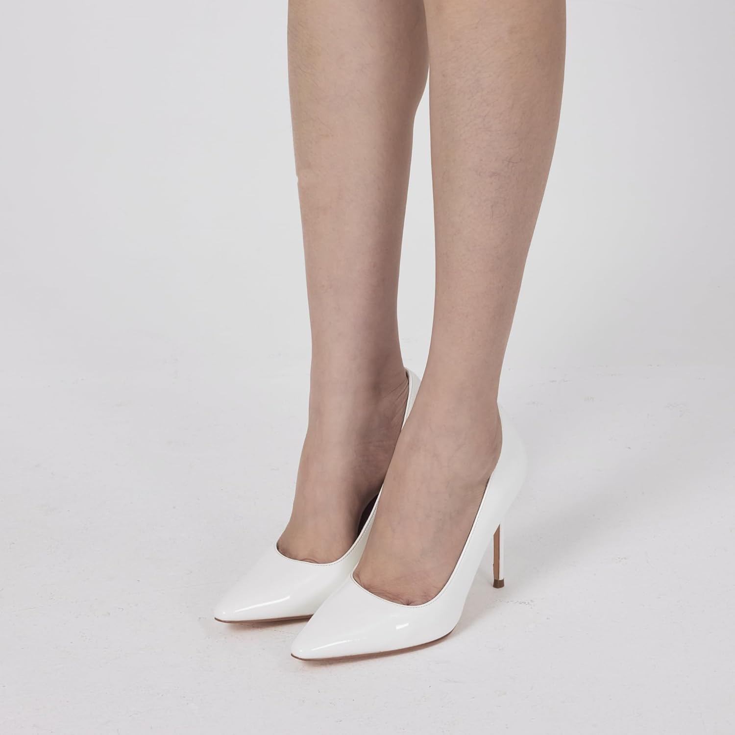 Elisabet Tang Women's High Heels Pumps Closed Pointed Toe Stiletto 4inch Heels Classic Office Special Dressy Wedding Pump Shoes - Image 9