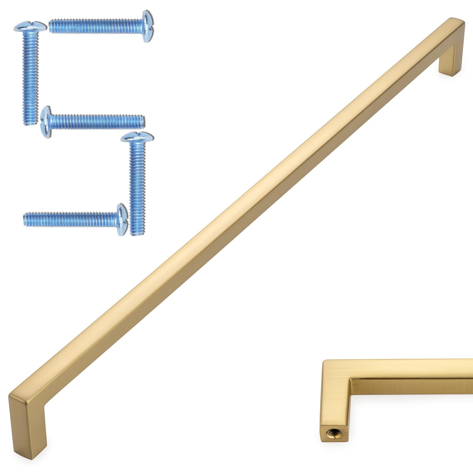 KOOFIZO 5 Pack 12-3/5 in Brushed Gold Cabinet Pulls, Drawer Handles 1816