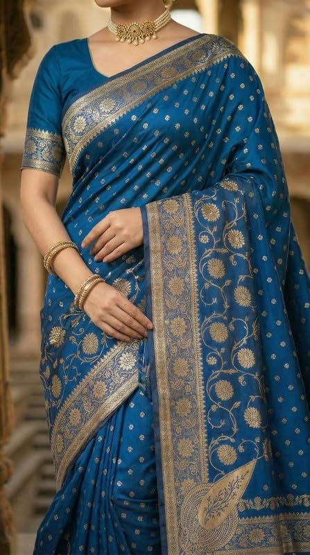 Image of Yashika Women's Art Silk Saree with Blouse Piece for Traditional Ethnic Wear Sari