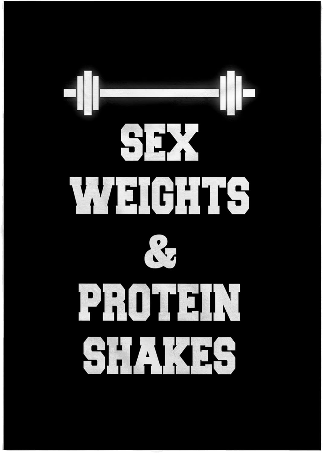 3dRose Sex Weights and Protein Shakes on Black Background 22x30 Bath Hand Pool Towel