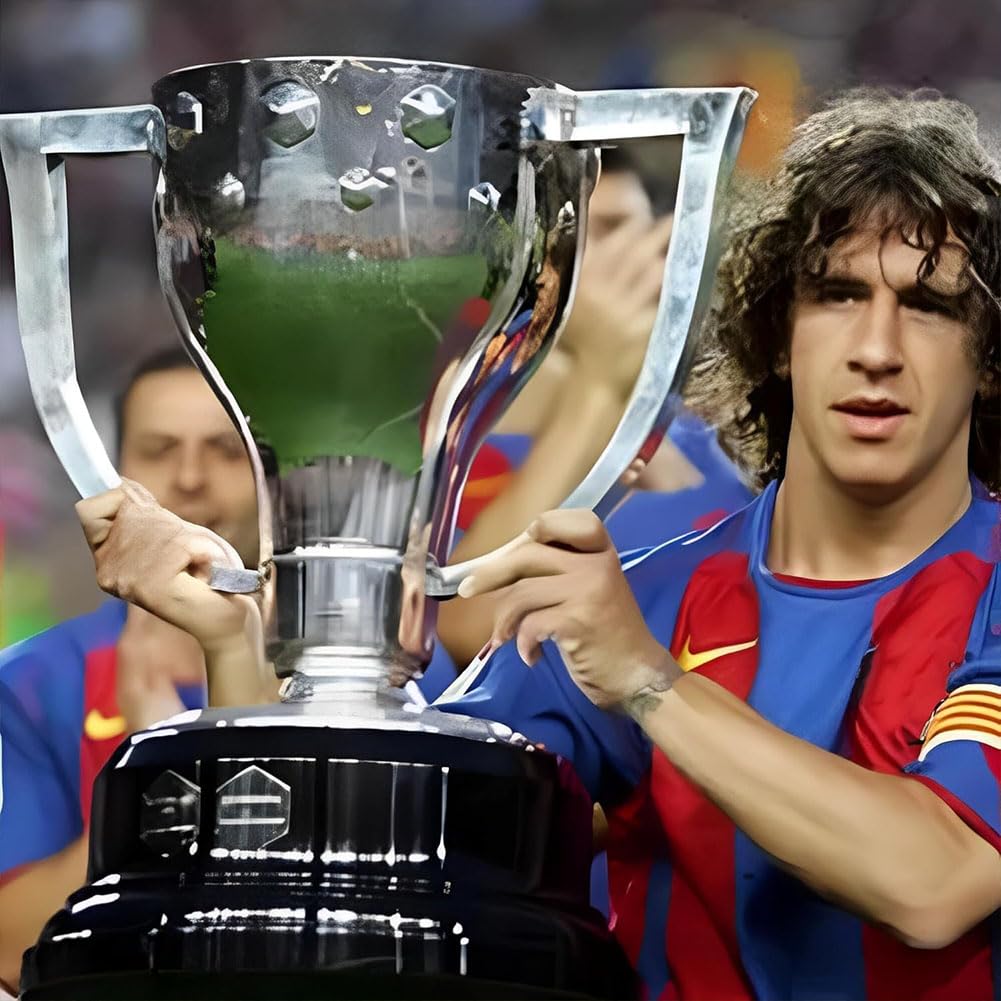 Trofeo De Plata De La Liga Española Trofeo del Campeonato De Fútbol ​​Copa del Rey Réplica De Resina Colección De Aficionados Decoración del Club Muebles para El Hogar,16 * 8 * 13.5cm