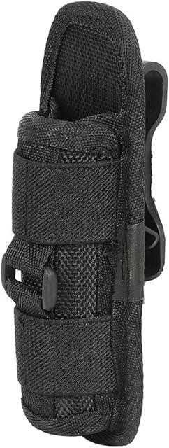 AILOVA Flashlight Clip Holder, Tactical Torch Holster Molle LED Torch Holster Pouch Case W/360 ° Rotatable Clip for Outdoor Camping Hiking